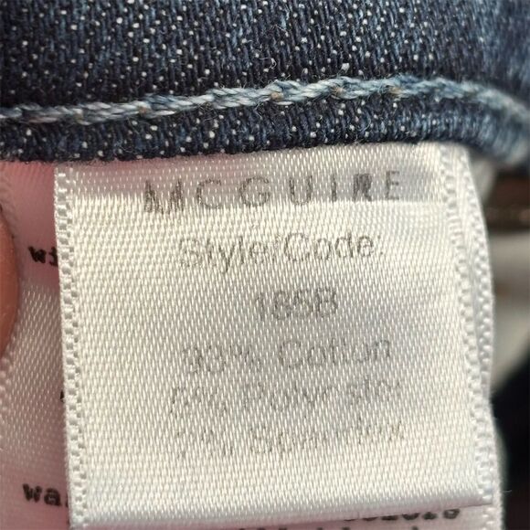 McGuire Women's Striped Skinny Jeans Blue Size 27 Medium Wash - Picture 9 of 9